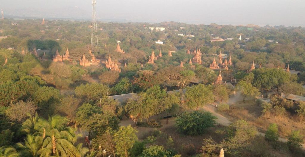 templi di bagan dall'alto